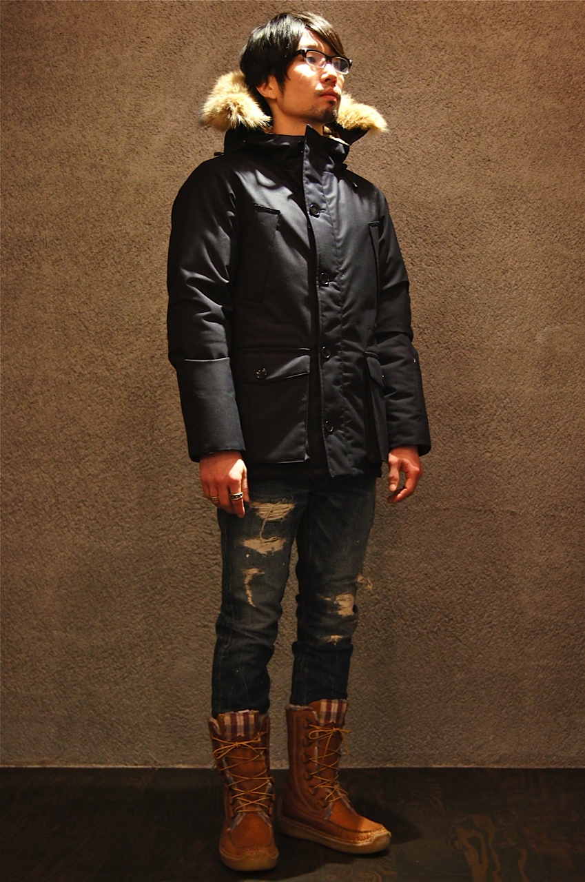 sophnetソフネット 2LAYER WOOL FUR DOWN JACKET