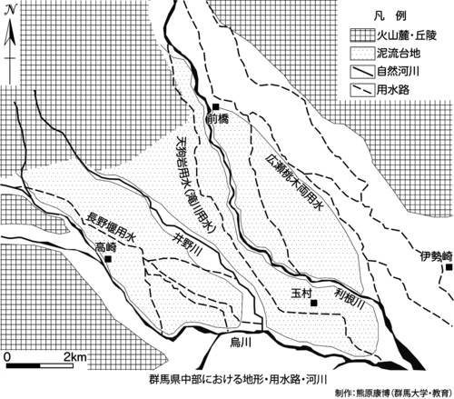 前橋台地と用水路の地図 地形屋の日々の仕事 前橋台地と用水路の地図 地形屋の日々の仕事