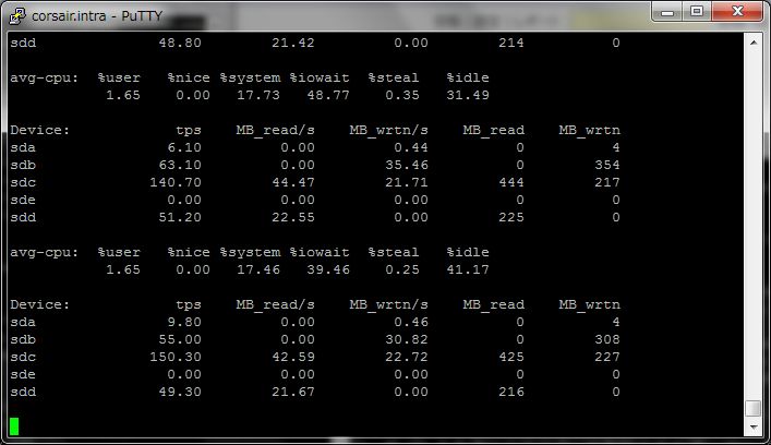 SUSE Linux で iostat - HDDの転送状態を調べる_a0056607_1952932.jpg