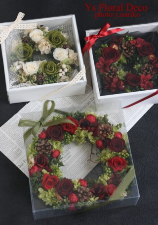 プレゼント用クリスマスリース3種 メールのお返事について_b0113510_22293619.jpg