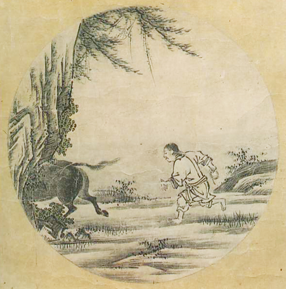 『若冲・応挙の至宝』展の中に『十牛図』(周文筆)が飾られていた。_d0178825_9211460.jpg