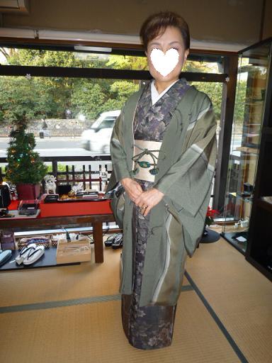 関東からの母娘様・大島紬のお客様の着姿。_f0181251_18232850.jpg
