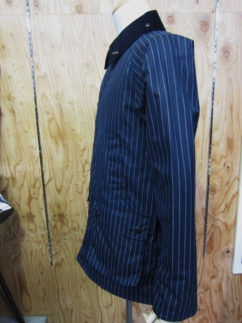 Barbour Slim Fit 限定BEDAIL JACKET (PIN STRIPE 仕様) 最高やね♪_d0152280_18544860.jpg