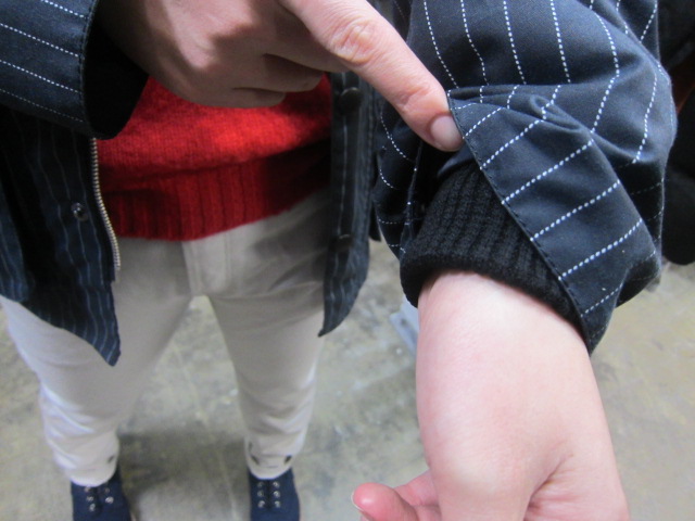 Barbour Slim Fit 限定BEDAIL JACKET (PIN STRIPE 仕様) 最高やね♪_d0152280_18575512.jpg