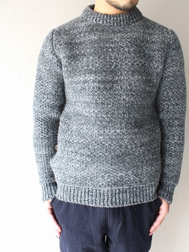 S.E.H KELLY Crew-neck jumper (Four-colour tuck-stitch lambswool