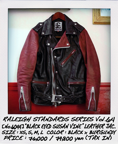 RALEIGH std】“BLACK EYED SUSAN VINE” BICOLOR LEATHER JACKET