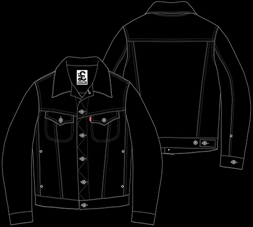 RALEIGH std】“BLACK EYED SUSAN VINE” BICOLOR LEATHER JACKET