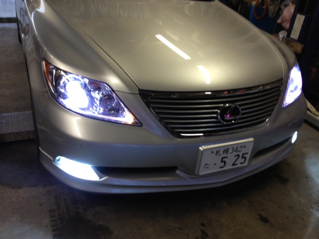 レクサス LS460 ヘッド フォグ HID ポジション ナンバー灯 LED_b0127002_10293365.jpg