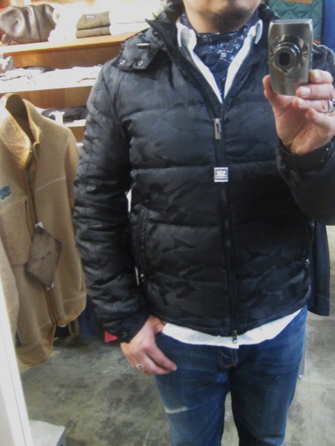 add ・・・ BLACK CAMO DOWN JKT & Wool PRINT FAR DOWN JKT!!_d0152280_1293897.jpg