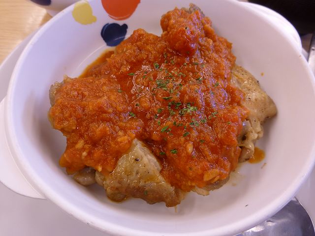 松屋のチキントマトガーリック定食 伊丹店_c0118393_11473539.jpg