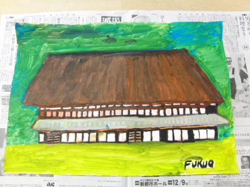 水彩画 ~ 懐かしの母屋 ~_e0222340_2123255.jpg