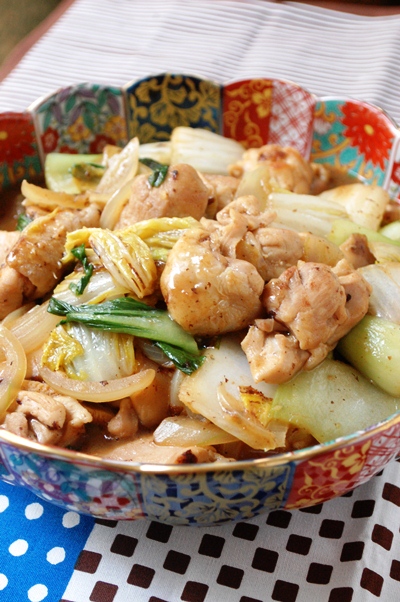 鶏と白菜と青梗菜のうま煮_d0104926_513517.jpg