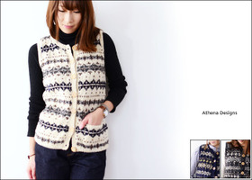 Athena Designs [アテナデザイン] BOX LUMBER SNOW FLAKE CREW CARDIGAN [0066] _f0051306_19201077.jpg