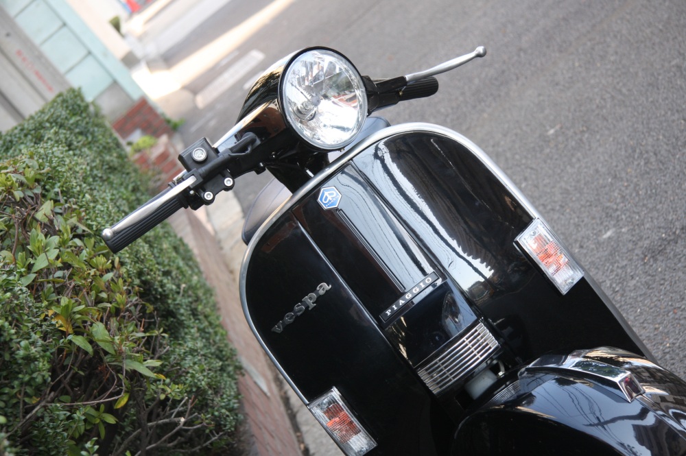 純正 LML スターデラックス ミラー 2個セット 黒 ベスパ Vespa
