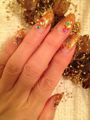 ネイル４８ クリスマスツリーネイル_c0168308_20153819.jpg