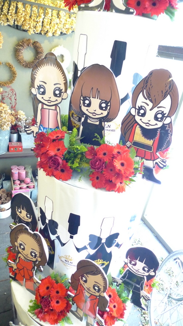 安室奈美恵さんのライブにスタンド花 ケーキ型 札幌 花屋 Mell Flowers