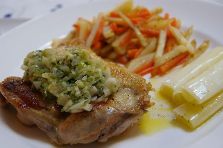 鶏肉のソテーアンチョビソース いつもの あれ 食べようかな