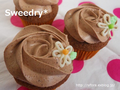 ガナッシュチョコのローズカップケーキ Sweedry ガナッシュチョコのローズカップケーキ Sweedry