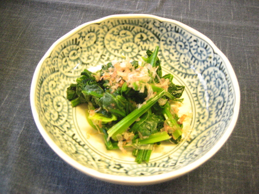 お節料理&薬膳楽膳 ほうれん草お浸し_d0031682_2242355.jpg