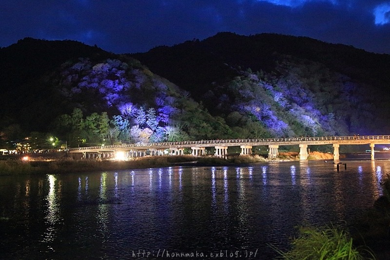 京都嵐山花灯路2012 渡月橋ライトアップ ほんまか 写真日記 京都嵐山花灯路2012 渡月橋ライトアップ ほんまか 写真日記
