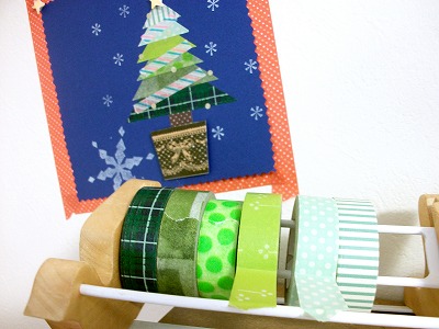 マスキングテープで簡単クリスマスツリーを_d0189735_1420141.jpg