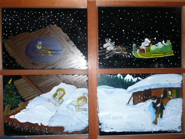 クリスマスの窓絵12 そこはかノート ー台湾つれづれー クリスマスの窓絵12 そこはかノート ー台湾つれづれー