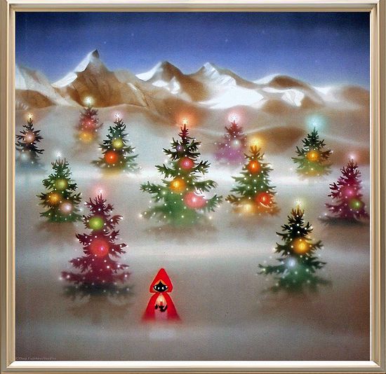 藤城清治 クリスマスツリーの夢 藤城清治 クリスマスツリーの夢