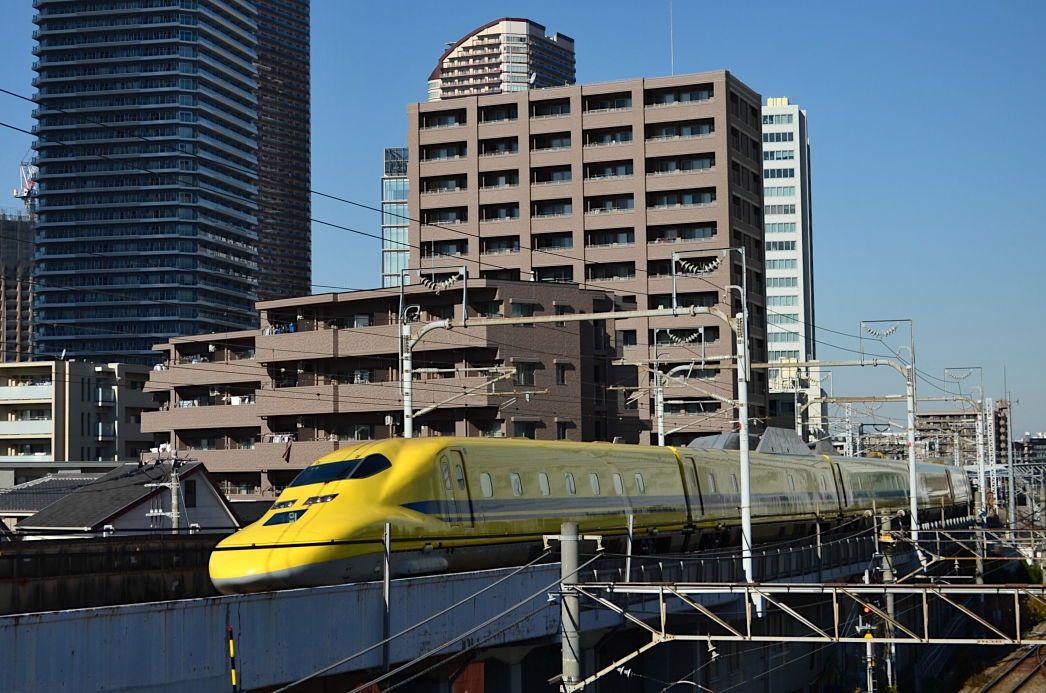ドクターイエロー撮影 １３４ 冬の青空と黄色い新幹線 ツッチ の ｔｒａｉｎ ｐｈｏｔｏ ｂｌｏｇ
