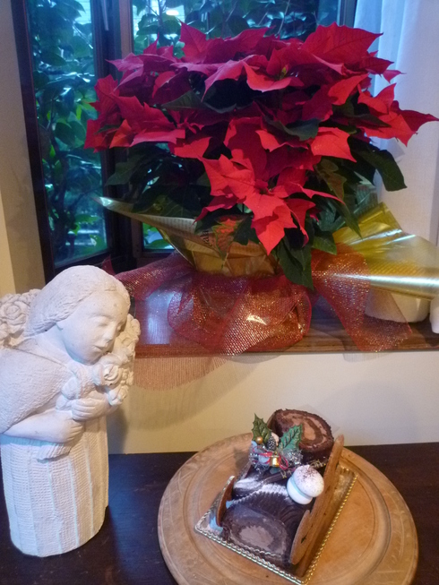 近藤冬子先生のブッシュドゥノエルでクリスマスのお祝いです。。。｡.♡*† *・。･。+_a0053662_0543829.jpg
