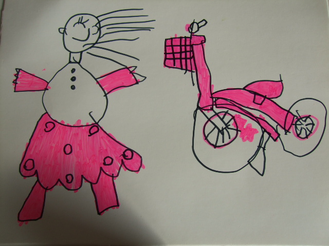 ４歳の娘 自転車の絵の練習 東西線浦安駅徒歩２分の絵画教室 Atelier創 アトリエ ソウ のブログ