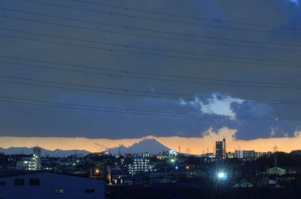 2012年大晦日の富士山＠荒川土手_e0138546_1944057.jpg