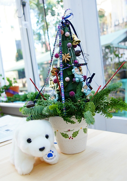 ”リトルリオンリリイのお花やさん”のクリスマスリース教室_b0145398_20565524.jpg
