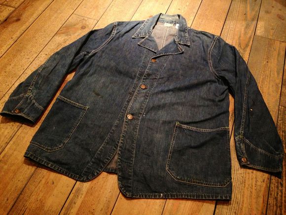 40s 大戦モデル カバーオール vintage 月桂樹ボタン 焼き付き 40s 大戦モデル カバーオール vintage 月桂樹ボタン 焼き付き