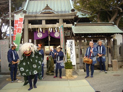 平成２５年新春獅子舞町内めぐり_d0239667_1195644.jpg