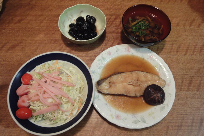 低カロリー晩ご飯、カラスカレイの煮付け作りました^^_e0221199_223328.jpg