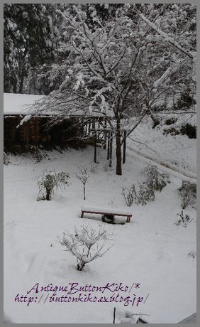 積雪４０ｃｍ^_^;久しぶりに真鍮ネックレス。_e0164941_21402728.jpg