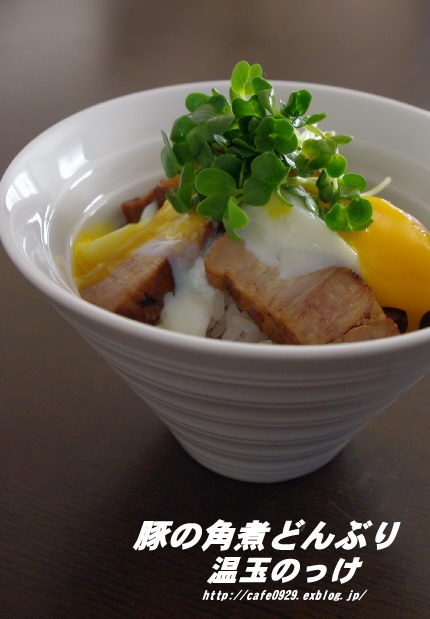 豚の角煮どんぶり 温玉のっけ_f0168317_1758588.jpg
