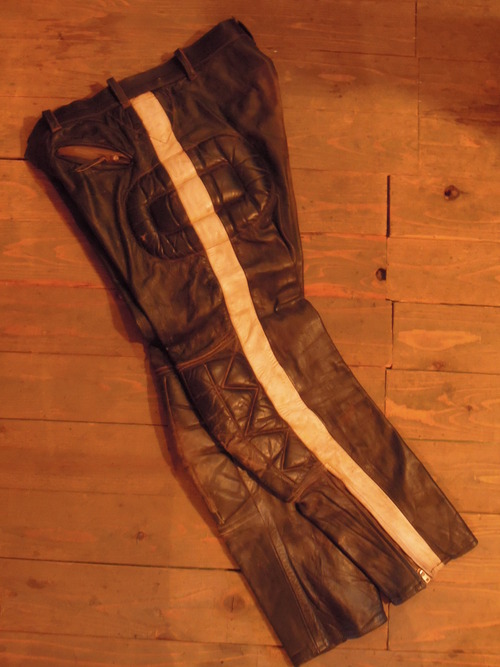 60s HERCULES HEAVY PADDED LEATHER MOTORCYCLE RACING PANTS _d0217535_11282939.jpg