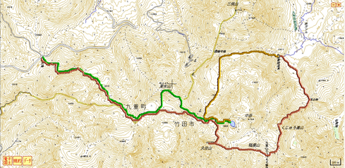 くじゅう２日間の山行予定表とMAP_e0314407_1951672.jpg