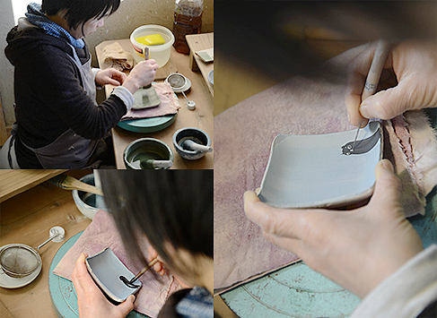 「大谷哲也&桃子展」オリジナルのお皿を作るワークショップ_d0193211_18323576.jpg