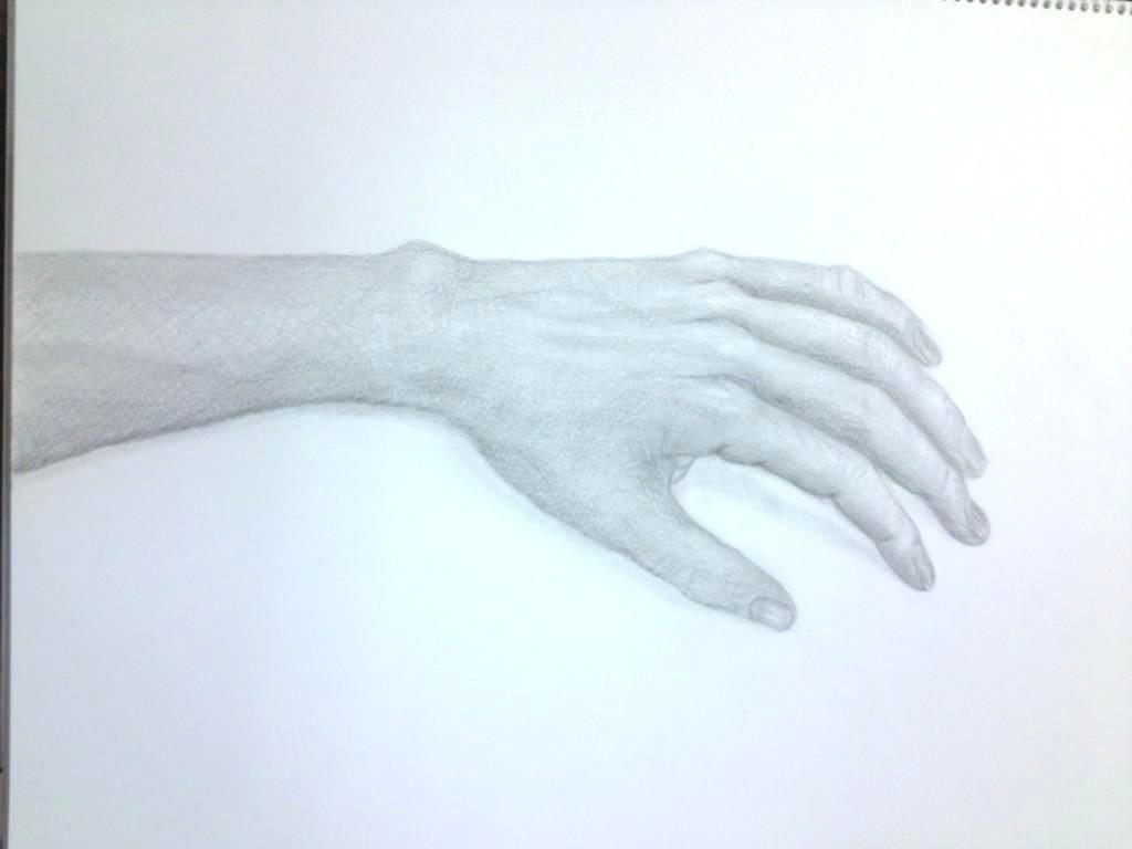 手と初めての色鉛筆画 Atelierkaoriogawaー小川香織絵画教室ー