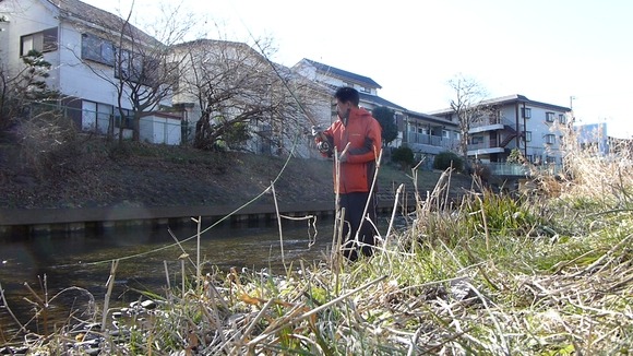 1/26(sat) お客様と近所の黒目川でキャスティング練習を行いました。LtL横田正巳_e0202845_17454.jpg