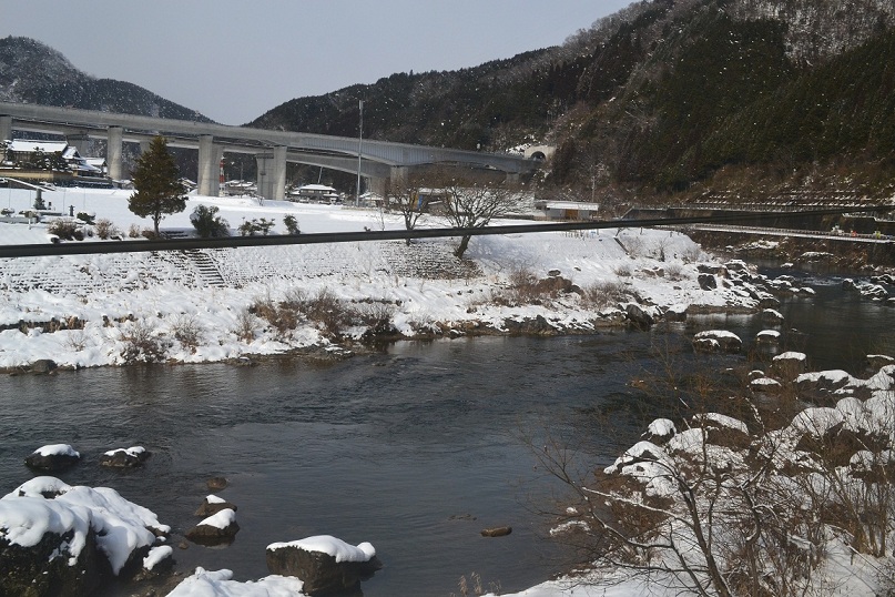 積雪の地域差(長良川鉄道の車窓から)_a0055650_9144792.jpg