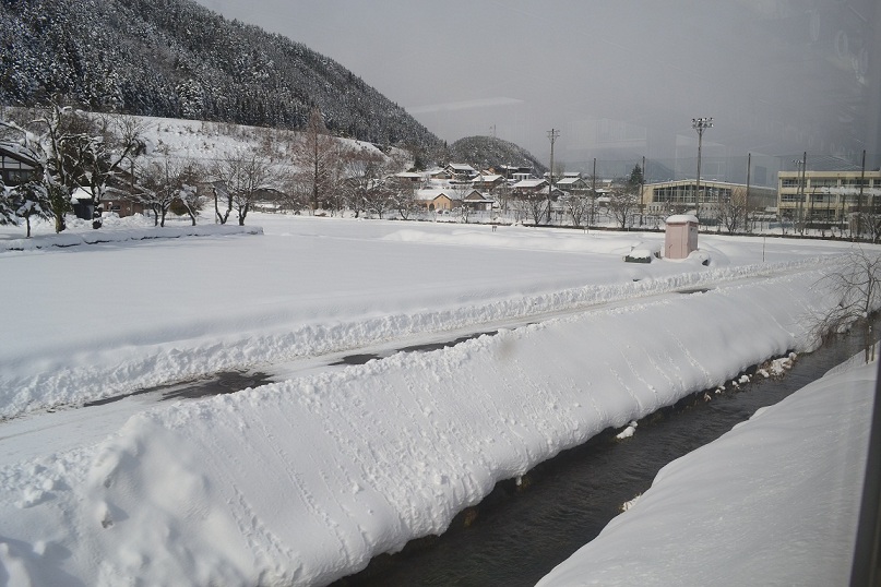 積雪の地域差(長良川鉄道の車窓から)_a0055650_9182056.jpg