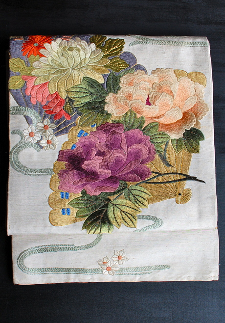 アンティーク帯 刺繍帯 アンティーク帯 | kimono tento