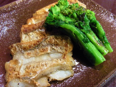 タチウオと菜の花のバターソテー_f0157910_15475185.jpg