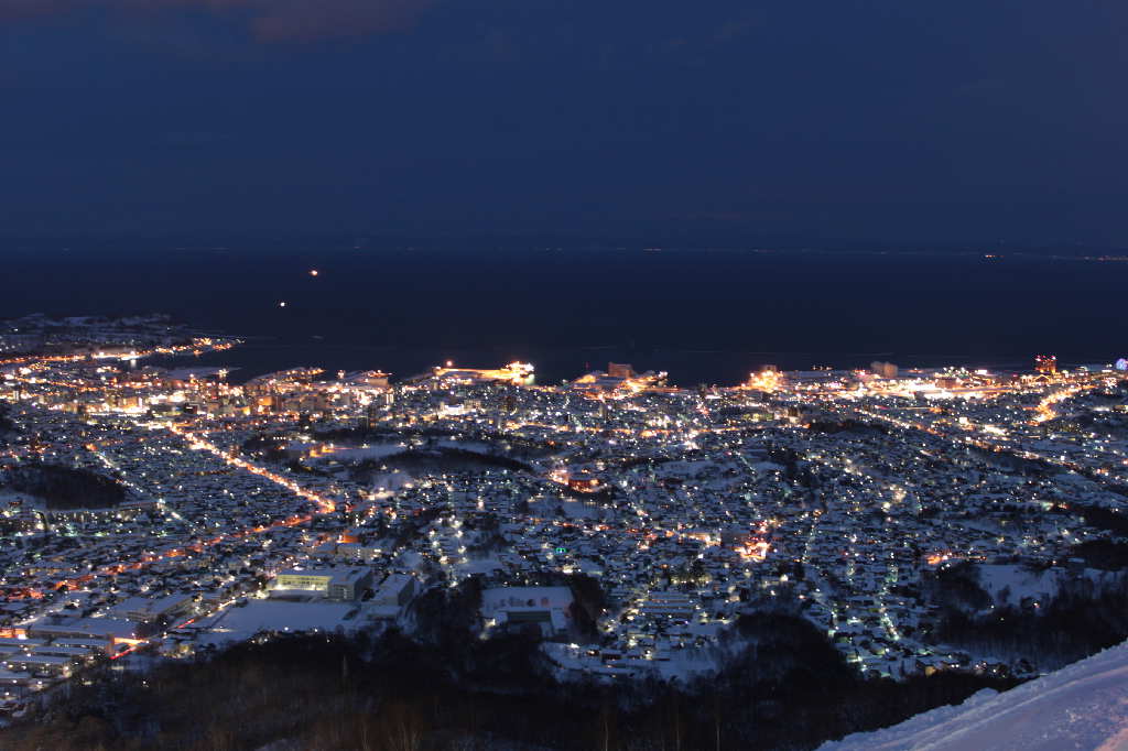 小樽天狗山からの夜景 小樽botaマスの今夜もwhisky