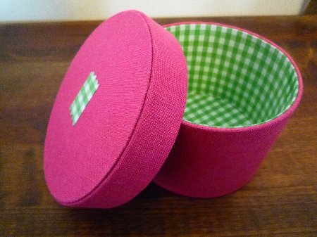 カルトナージュ~リネンの丸箱~レッスン_f0224568_18304647.jpg