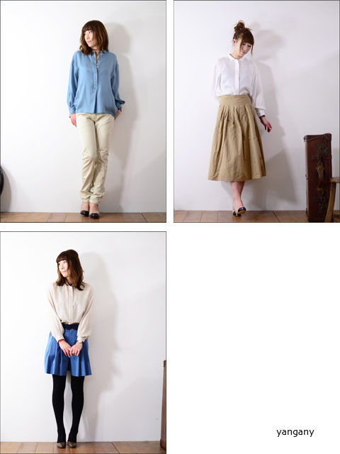 yangany リヨセルツイルバックタックプルオーバーブラウス _f0051306_16251193.jpg