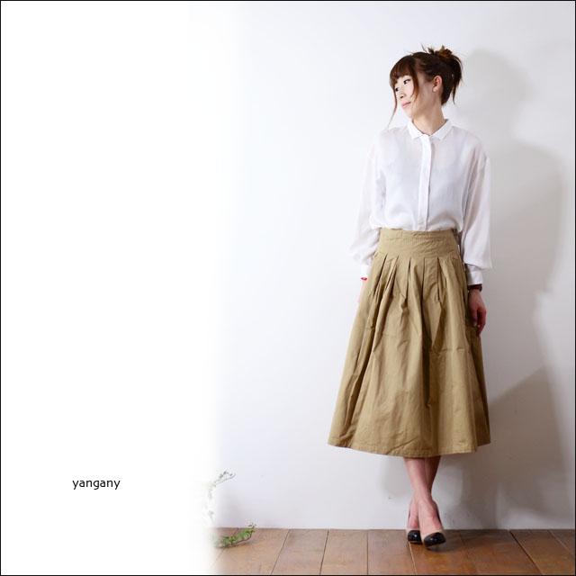 yangany リヨセルツイルバックタックプルオーバーブラウス _f0051306_1625138.jpg
